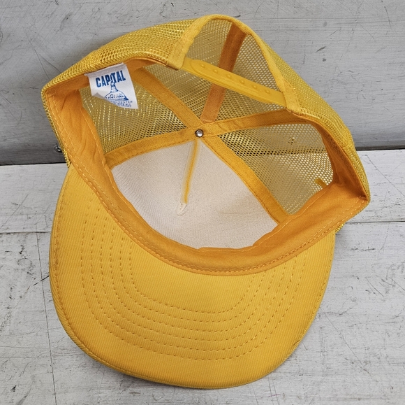 Vintage Rotary International Polio Plus yellow snapback trucker style hat 80 90s - Picture 7 of 8